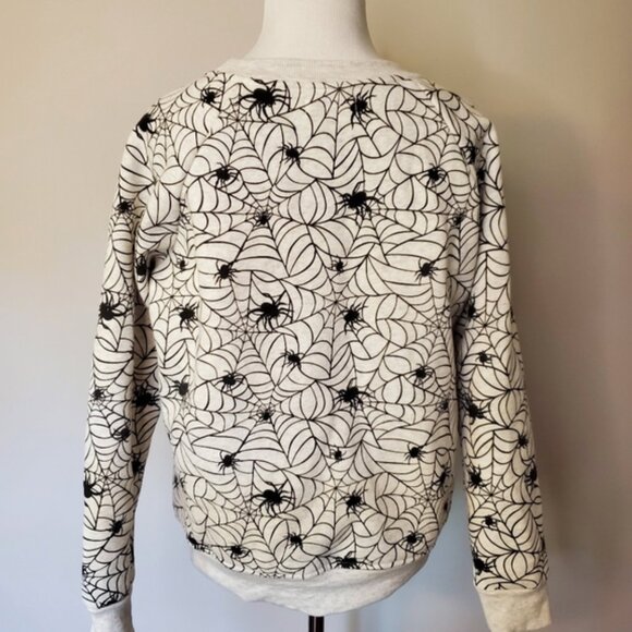 LA Soul Spider Web Fleece Sweatshirt M Halloween Spooky Fall Cozy Pumpkin Patch - Picture 5 of 5